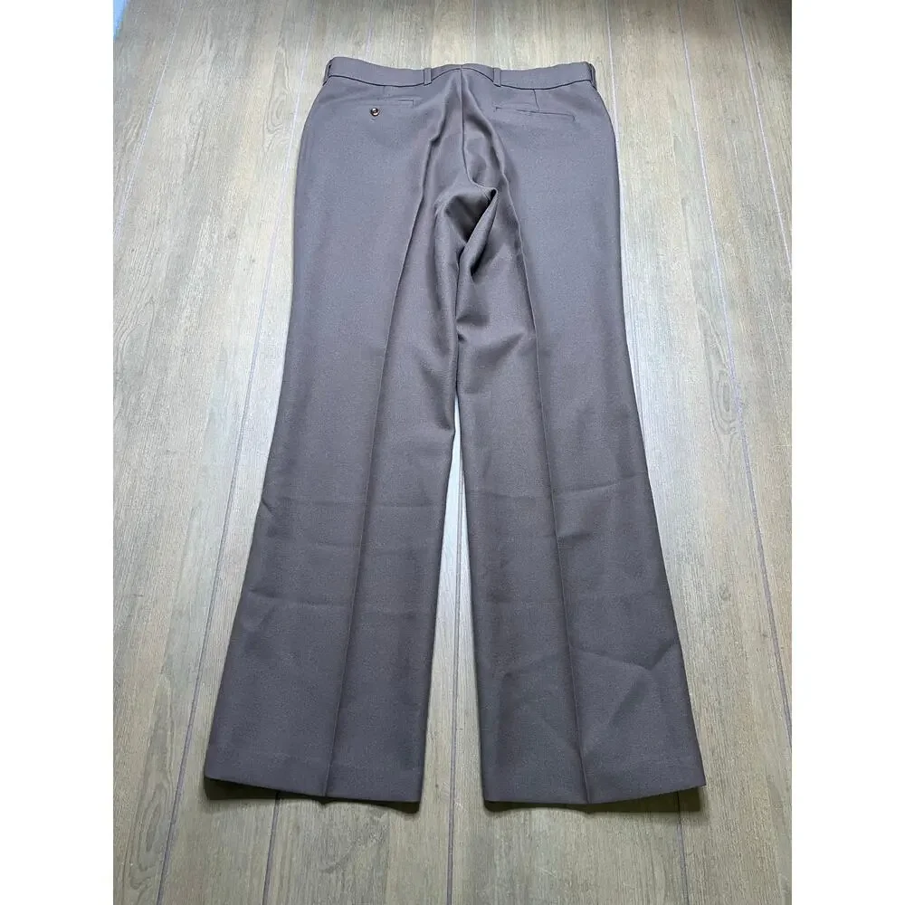 Vintage 80s Levi’s‎ Action Slacks Brown Dress Pants Talon Zip Classic Sz 34x31